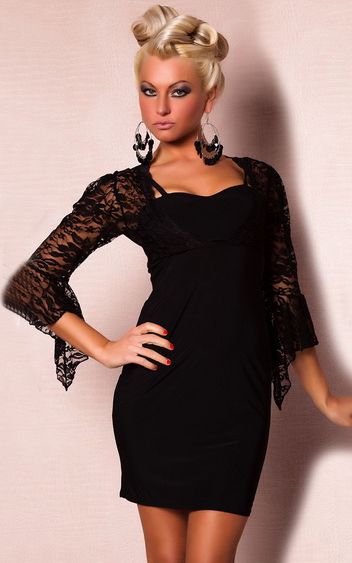 Lace Top Minis sleeves Dress